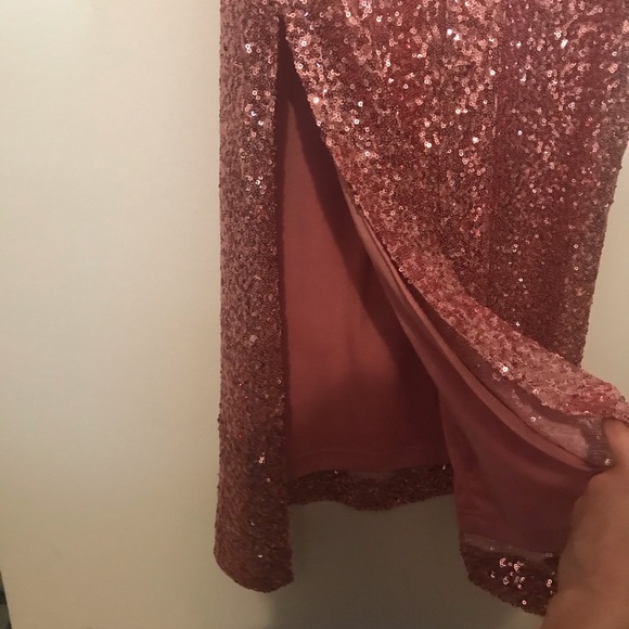 Handmade Pink Sequin Formal Dress - Picture 3 of 7